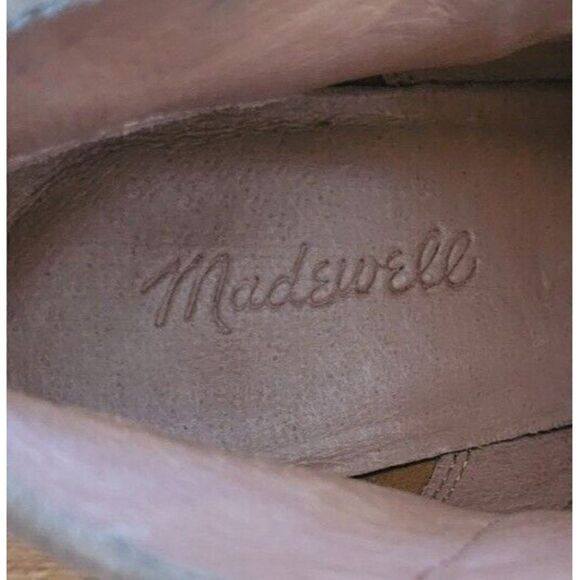 Madewell Billie Leather Suede Taupe Tan Ankle Boots Booties Women's Size 11 - Picture 7 of 10